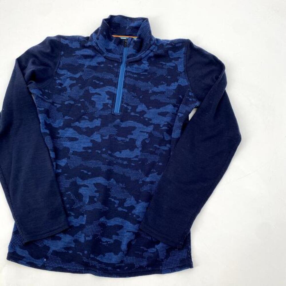 Smartwool blue camo quarter‎ zip